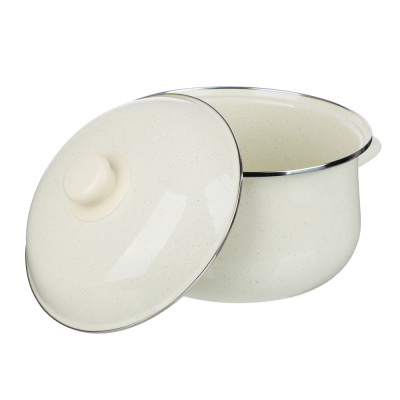 Кастрюля эмалированная 24см, 5л, индукция VETTA Айвори (1/12)