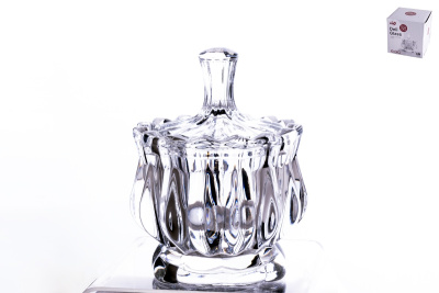 Ваза сервировочная 8х10х6.5см с/кр стекло (1/48)