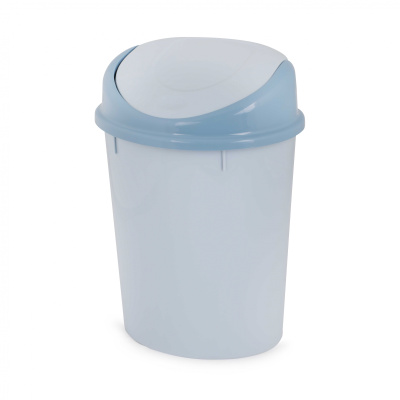 Контейнер д/мусора 8л овальный (голубой) (уп.5)