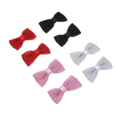 Зажимы д/волос 2шт, 5,5см, сплав, полиэстер, 4цв, ACS-131нг ЮНИLOOK (12/12)