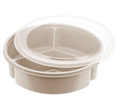 Менажница с кр.3 секции (3*300мл) "Капучино" пласт.(1/16)