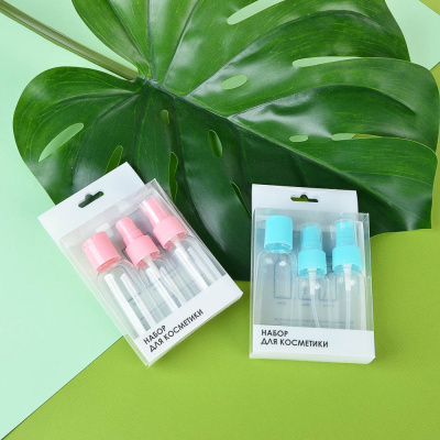 Набор для косметики дорожный 3 предмета, пластик, 2 цвета (12/360) Набор для косметики дорожный 3 предмета, пластик, 2 цвета (12/360)