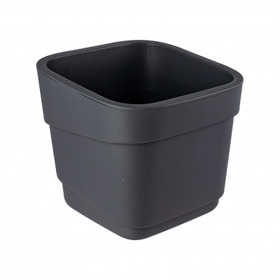 Горшок д/цветов фактурный Hills 7л (d221, h207мм)(серый)(1/6)