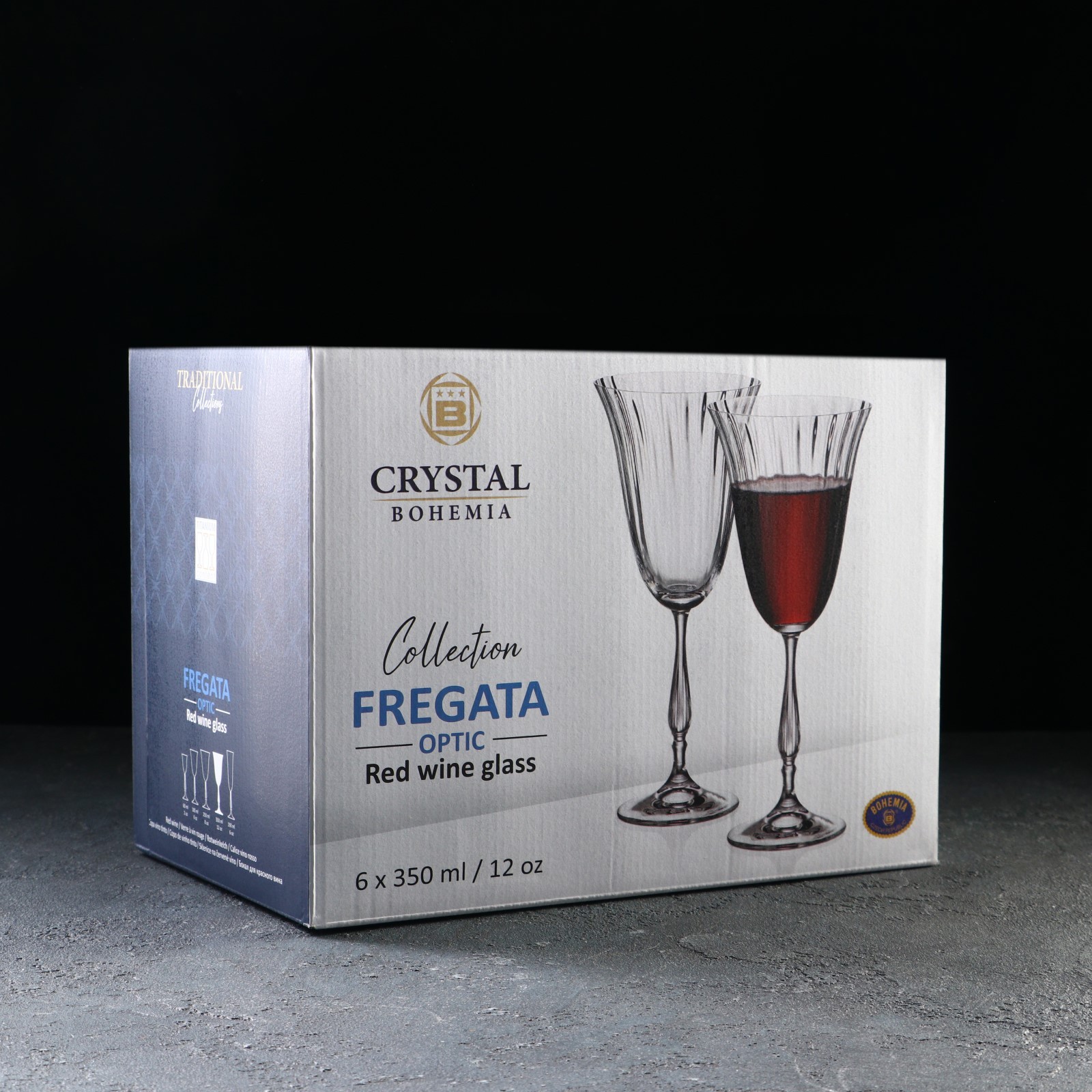Набор для красного вина 6шт "FREGATA", 350 мл (1/4)