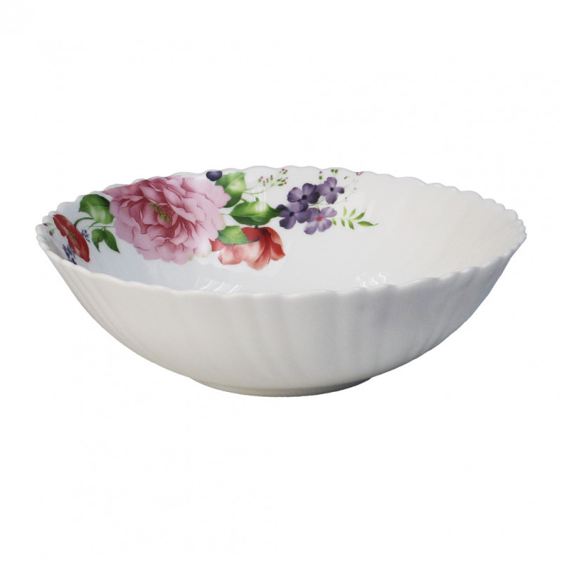 Салатник 22,5см 1350мл "Камелия",стекло. (6/18)   