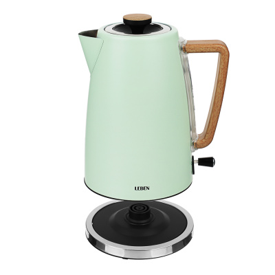 Чайник электрический 1,7 л., 2200 Вт., металл, мятный LEBEN (1/6)