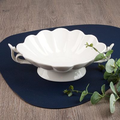 Салатник с ручками на ножке 25,5*17*8см "Маршмеллоу"  п/у (фрф) (1/24)