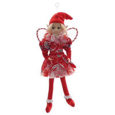 Игрушка набивная подвесная "Эльф", L11 W4 H34см (полка 15см.) (полим.мат.,текстиль) (1/4)