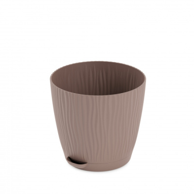 Горшок цв. "Флис" с прикорневым поливом 0,7л (какао) пласт (уп.24)