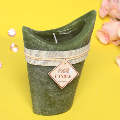 Свеча "Honey story" 12*18см цвет зеленый F-3008 (1/40)