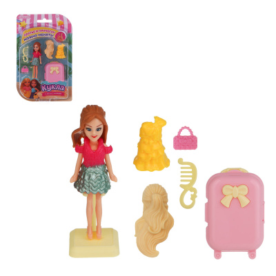 Кукла с акс. и чемоданом, PP, ABS ИГРОЛЕНД (4/144)