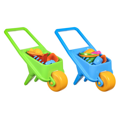 Набор для песка с тележкой 8 пред., 39x46x25 см, микс диз (1/8)