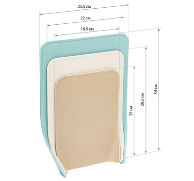 Набор разделочных досок ТРИНИТИ Микс (разноцветный) (полипропилен) (1/12)