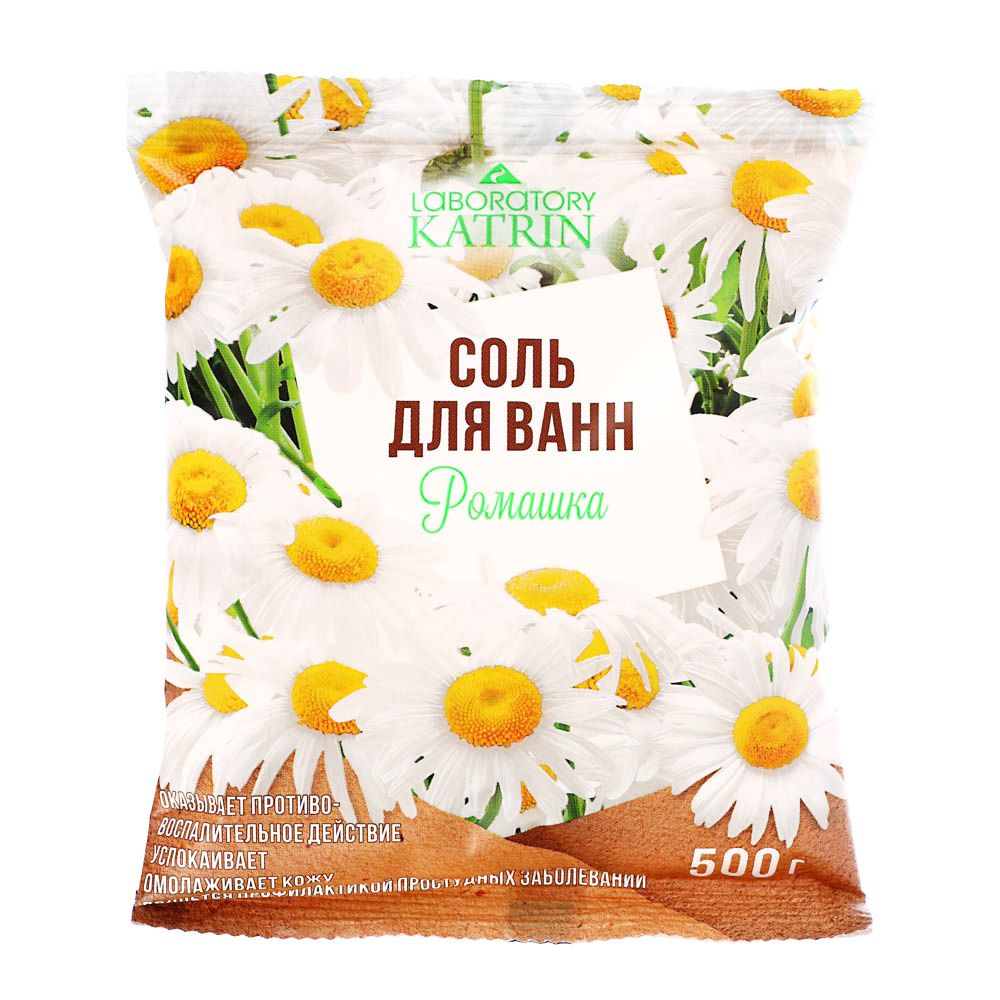 Соль для ванн Ромашка, пакет, 500 г (1/30)