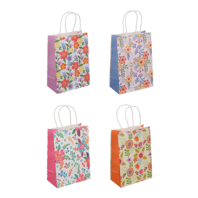 Пакет подарочный, бумажный, 15x21x8 см, 4диз, цветы LADECOR (12/12) 