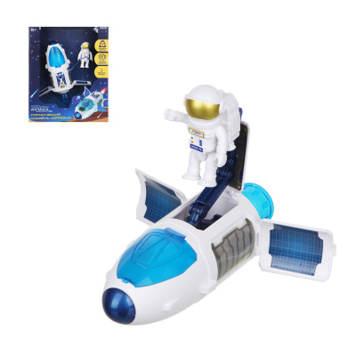Космический корабль с космонавтом "Покорители космоса", ABS, 5xLR44, свет, звук, 23х8х28см (1/36)