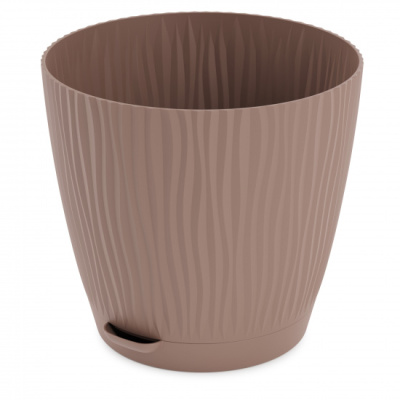 Горшок цв. "Флис" с прикорневым поливом 3л (какао) пласт (уп.14)