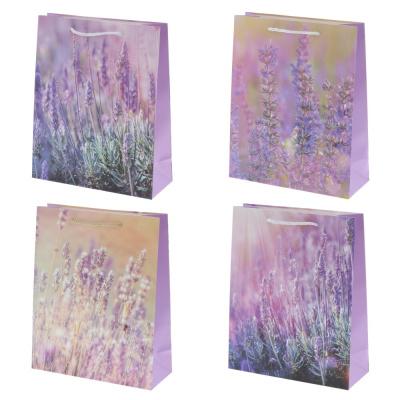 Пакет подарочный (бумага, плотность 210г/м2, блок 12шт), L30 W12 H41,5см (4в) (12/12)