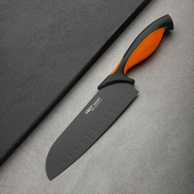 Нож кухонный сантоку 17см  "Фрей" с антиналип покр. (нжс) (12/48)