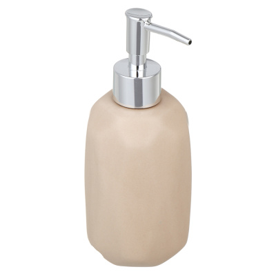 Дозатор д/жидкого мыла, керамика, 260 мл, 7,5x7,5x18 см, беж VETTA (1/24)