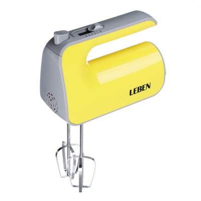 Миксер электрический 300 Вт, 5 скоростей, жёлтый LEBEN (1/20)