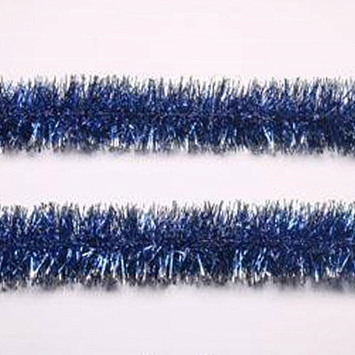 Мишура SYMTA-1623102, длина 2м 6 слоев, цвет синий с белой окантовкой,ПЭТ (144)