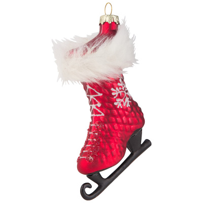 Украшение елочное "Конек фигурный" 8*3,9*9,5 см (стекло,мет.) (1)