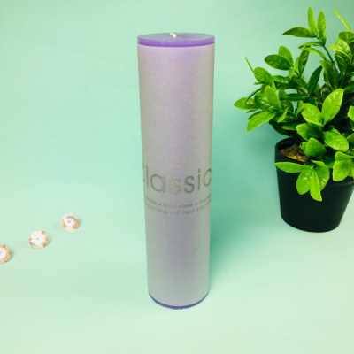 Свеча "Classic" 5*20см цвет лавандовый ZD-005 (1/48)