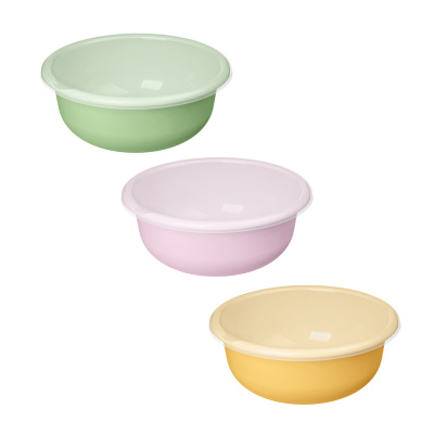 Миска с крышкой 3,2л, пластик, 3 цв Ботаника (1/12/24)