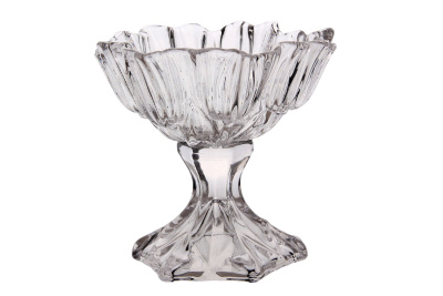 Ваза сервировочная на ножке 14х11х13,5см (стекло) (1/12)