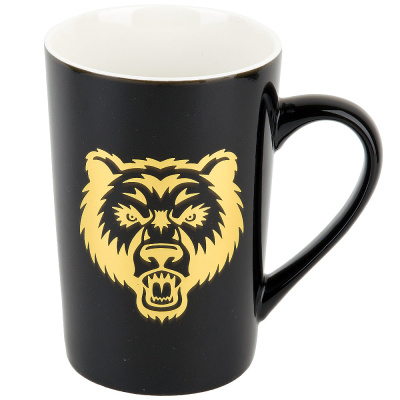 Кружка фарфоровая (имитация золота) "Хищник" v=410мл. (min6) (транспортная упавковка)фарф.(6/36)