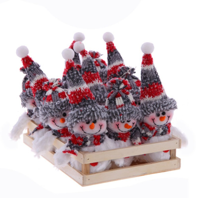 Игрушка набивная "Снеговик" (блок из 12 шт), L12 W6 H22 см, 2в.(текст.полим.мат.)(1/12)