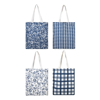 Сумка-шоппер хозяйственная, 37х41см, до 7кг, 4диз, синий цвет VETTA (8/48)