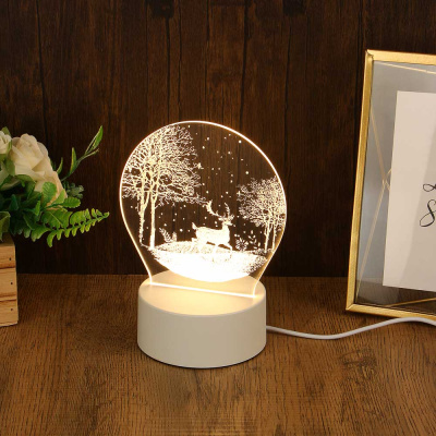 Светильник с LED подсветкой "Олень в лесу", USB, один режим свечения,17x15см,акрил,пластик ABS(1/40) Светильник с LED подсветкой "Олень в лесу", USB, один режим свечения,17x15см,акрил,пластик ABS(1/40)