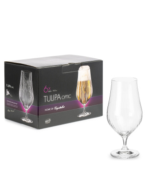 Набор бокалов для пива 540мл 6шт TULIPA OPTIC стекло (8)
