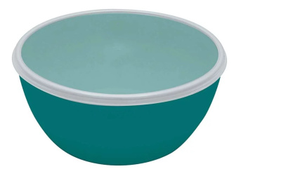 Миска с крышкой 2,8л *спеццвет* (микс),пласт.(1/13) 