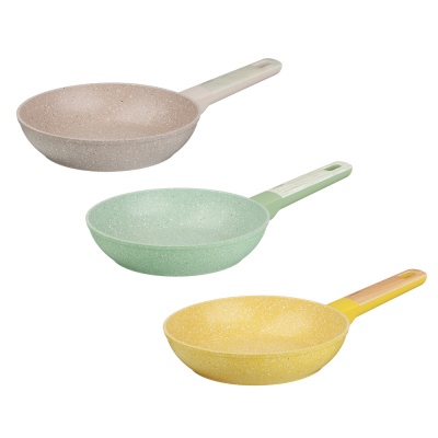 Сковорода литая d20см, АП мрамор, индукция, 3цв SATOSHI Дейзи (1/6)