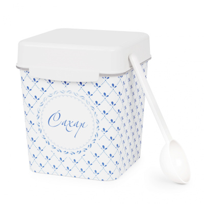 Емкость "Флорель" 1,2л (сахар) с ложкой пласт (1/12)