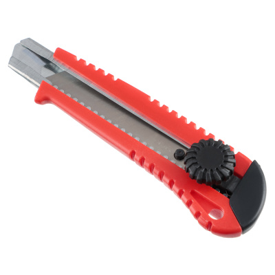 Нож универсальный 18мм, метал.направ., Twist lock, пластик, блистер ЕРМАК  (20/20)