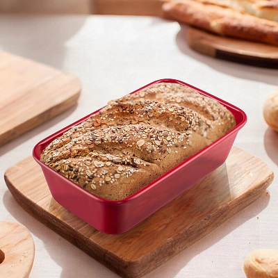 Форма 24x14x6.5см для выпечки с антипригарным покрытием AMORE хлеб (угл.сталь)(6/24)