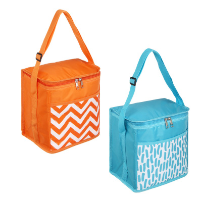 Термосумка 9л, 420D оксфорд, фольга, 23х16х25см ЯРКОЕ ЛЕТО (2/40)