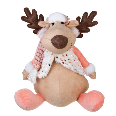 Сувенир-фигура интерьерная в виде оленя, 24x16x28 см, полиэстер, арт.60 СНОУ БУМ 