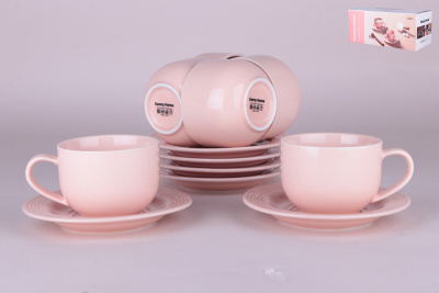 Набор чайный 12пр 220мл "Beige" п/у фарф. (1/6)