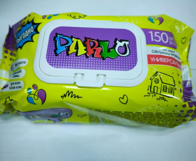 Влажные салфетки д/всей семьи с крышкой 150шт PARLO (1/12)