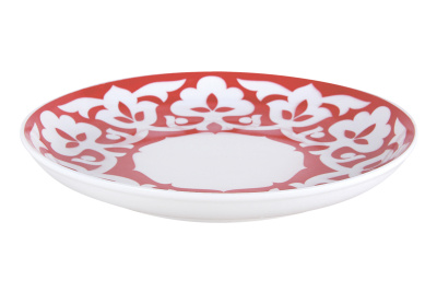 Ляган 30см Хлопок красный фарф. (1/20)