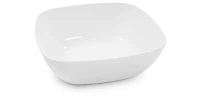 Тарелка "Квадро" глубокая (белый) пласт.(уп.25)