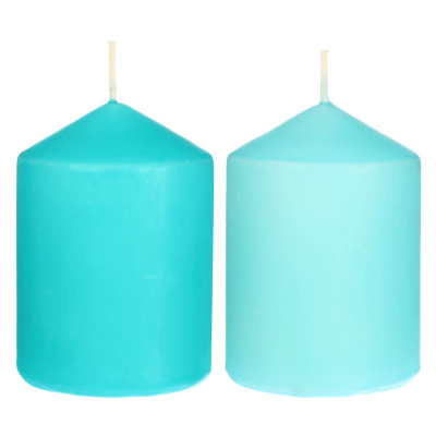 Свеча столбик, цвет тиффани, 2 цвета (1/3), 6,8x10 см Нежность LADECOR (1/6)