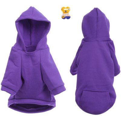 Кофта - толстовка д/мелких пород собак "BRO Style",цв.фиолетовый, р XL (на флисе) (1/12)