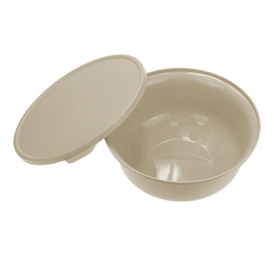 Миска ТЭСТИ 2,2л с крышкой Латте пласт.(1/16)