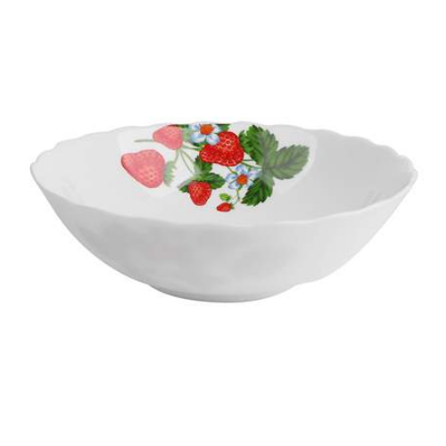 Салатник 22,5см 1330мл "Клубника",стекло (3/24)